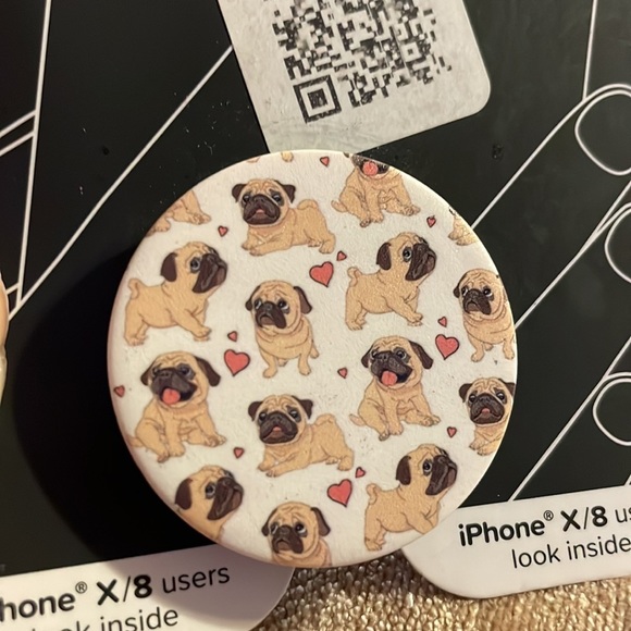 NWT- Pug Puppy Pop Sockets (fits any brand cellphone) - Picture 12 of 12